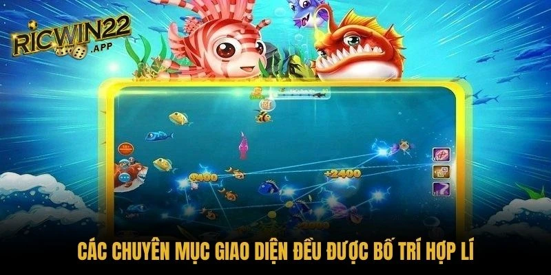 Các chuyên mục giao diện đều được bố trí hợp lí