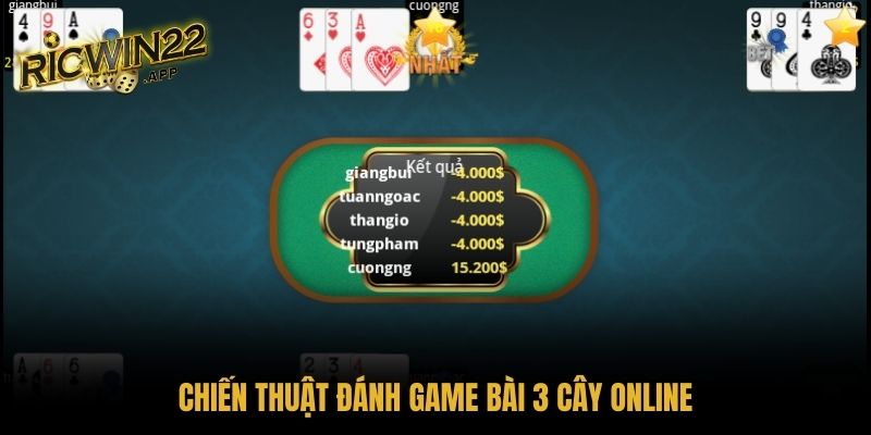 Bí kíp hữu ích khi chơi game bài 3 cây online